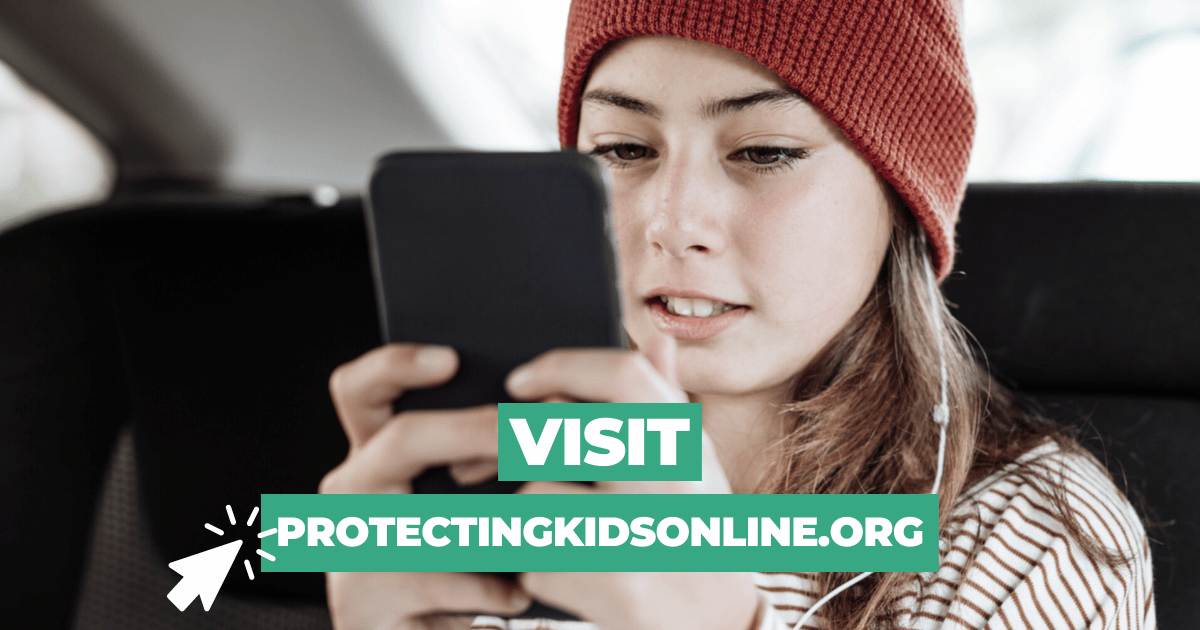 Girl looking at her phone in a car