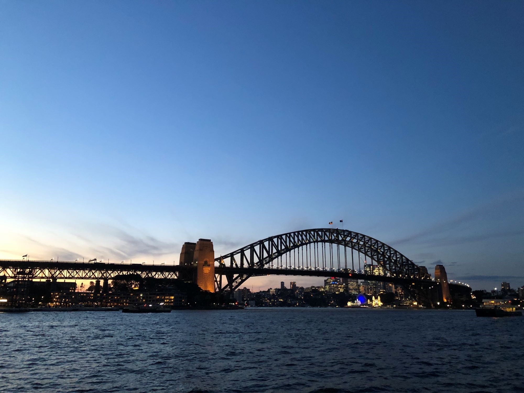 Syndey Harbour Bridge at dusk