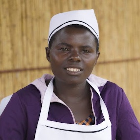 Umutesi Solange, a Culinary Arts student in Rwanda.