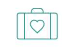 icon of briefcase with heart