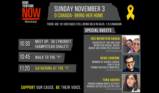Bring Them Home Now Montreal Walk