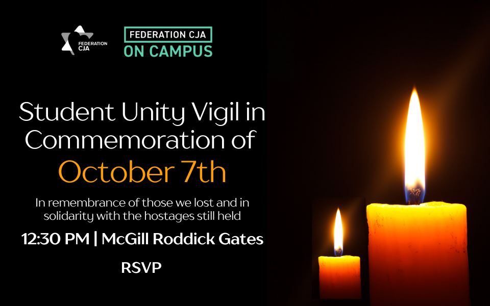 Student Unity Vigil Planned for October 7th 