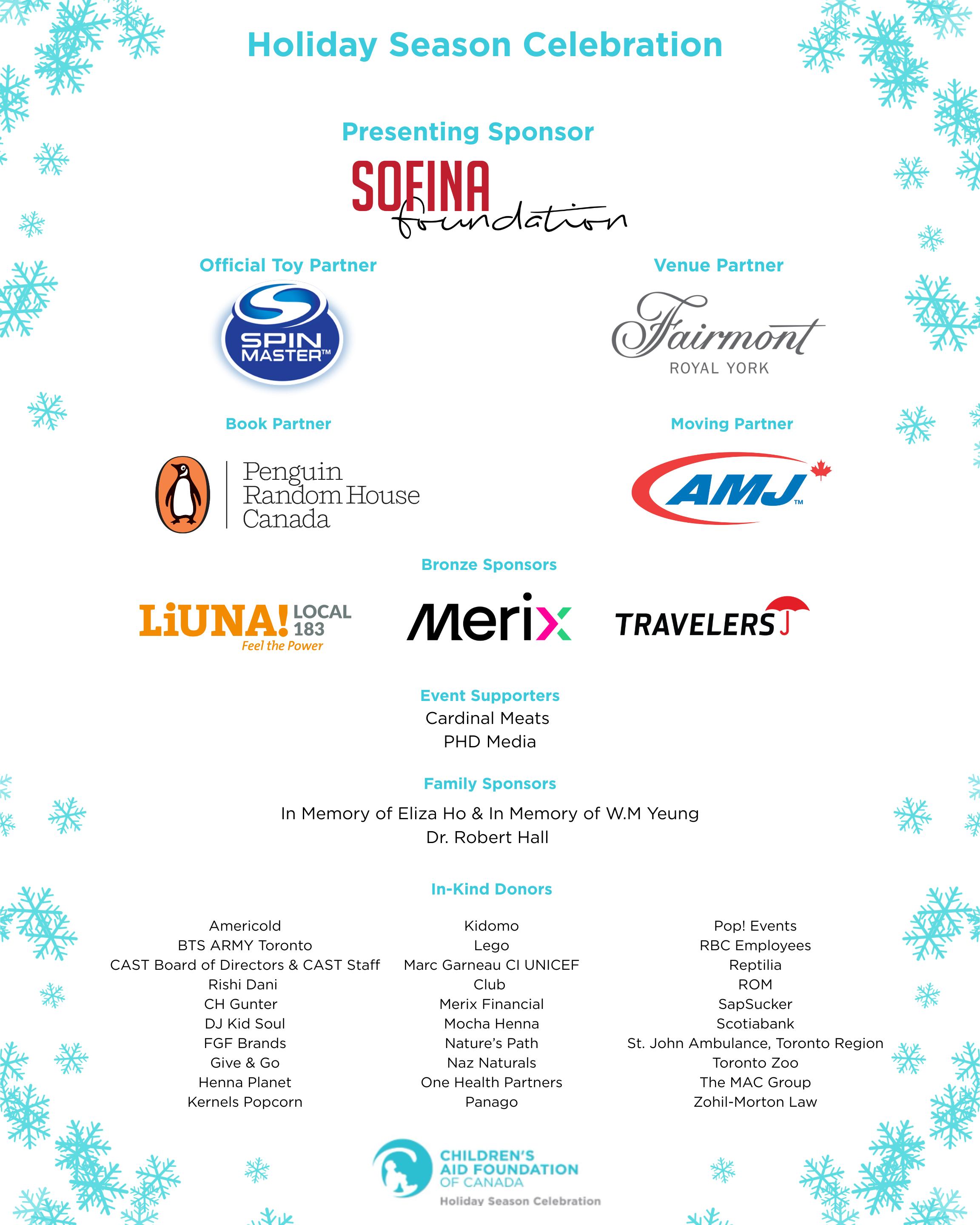 2025 Donors and Sponsors