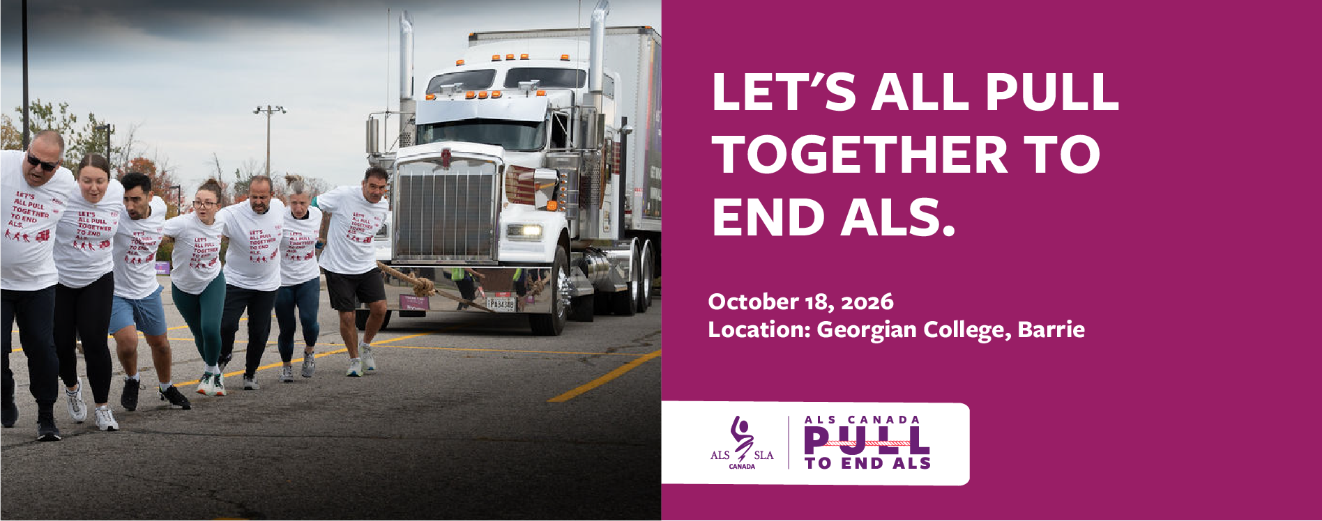 Pull to End ALS Simcoe County banner