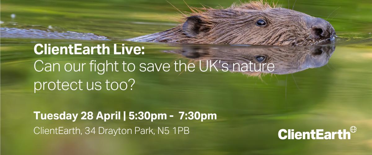 Clientearth ClientEarth Live: Can our fight to save the UK's nature protect us too?