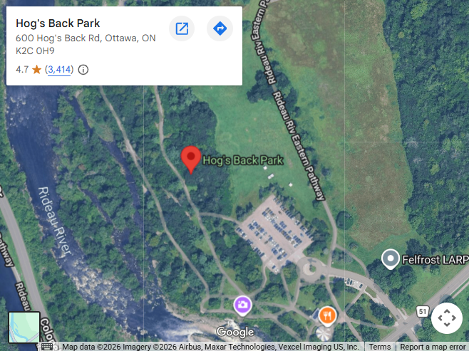 Map to Hog's Back Park