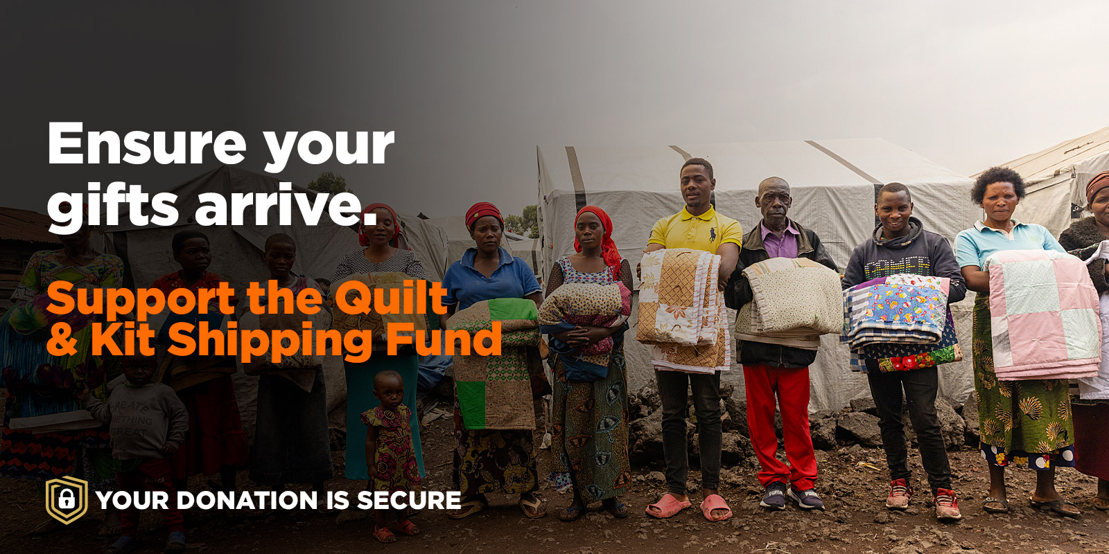 Ensure your gifts arrive. Support the Quilt & Kit Shipping Fund