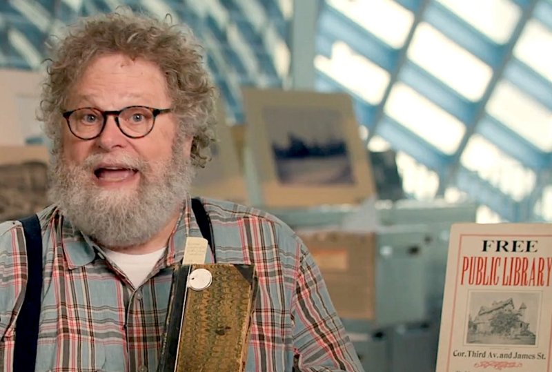 Knute Berger in the Downtown Seattle library