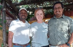 Bereket Girma, Catherine Gillson and Glen Vena standing together