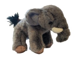 A photo of a cuddly Indian elephant toy