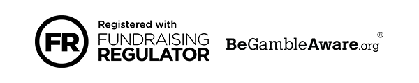 Fundrasing Regulator logo and Be Gamble Aware logo