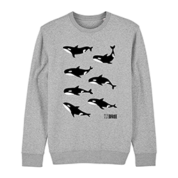 Grey orca sweatshirt