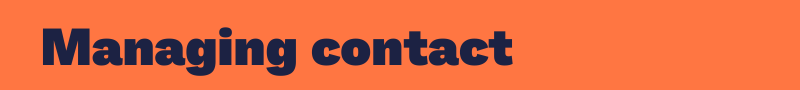 Managing contact