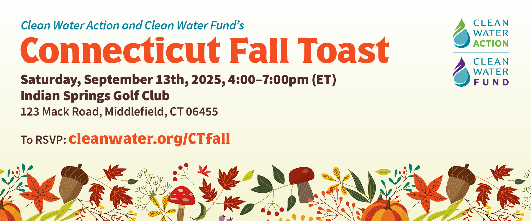 Graphic design for CT's Fall Toast event