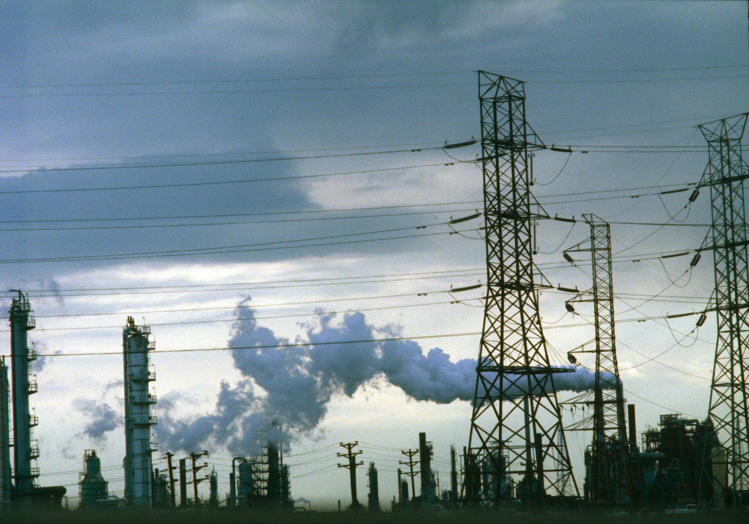 Air pollution from smoke stacks in New Jersey