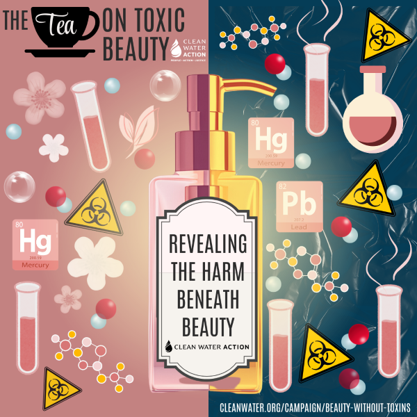 Graphic design for The Tea on Toxic Beauty Campaign