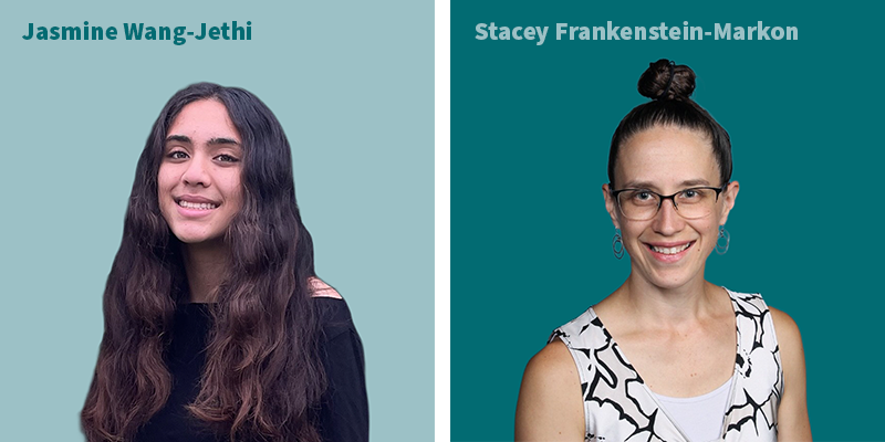 Humane Student Jasmine Wang-Jethi (L) and Humane Educator Stacey Frankenstein-Markon (R)